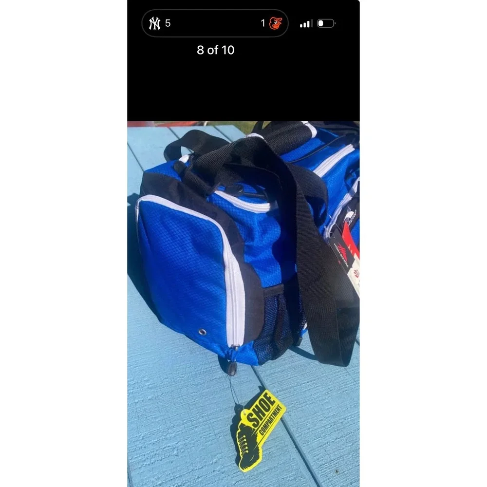 High Sierra Ringleader Blue Black Duffel Bag 64183 Shoe Compartment 30L